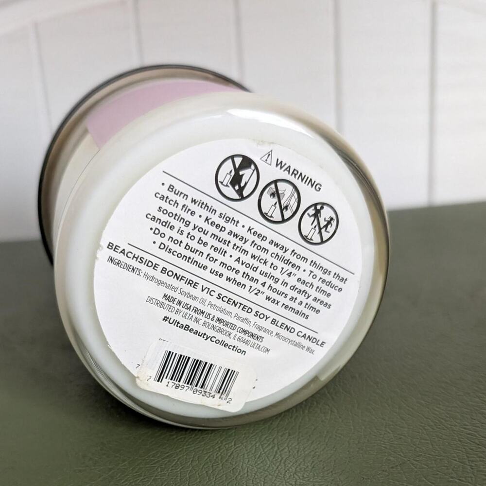 Ulta Pomegranate Petals & Beachside Bonfire 3 Wick Candles - Picture 7 of 7